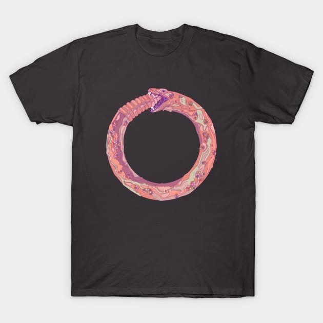 Pink Sky Ouroboros T-Shirt by O GRIMLEY
